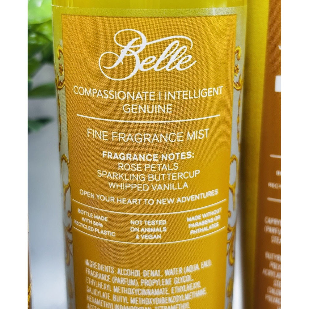 Bath & Body Works Disney Princess Belle 3 Piece Set Body Cream Mist Wash New - Picture 6 of 8